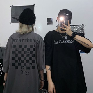 TheOverblack พร้อมส่ง เสื้อยืด โอเวอร์ไซส์ ใส่ได้ทั้งชายและหญิง