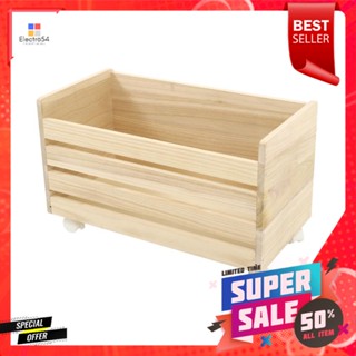 กล่องลังไม้มีล้อ STACKO COZI 60X30X37 ซม. สี NATURALWOODEN BOX WITH WHEELS STACKO COZI 60X30X37CM NATURAL