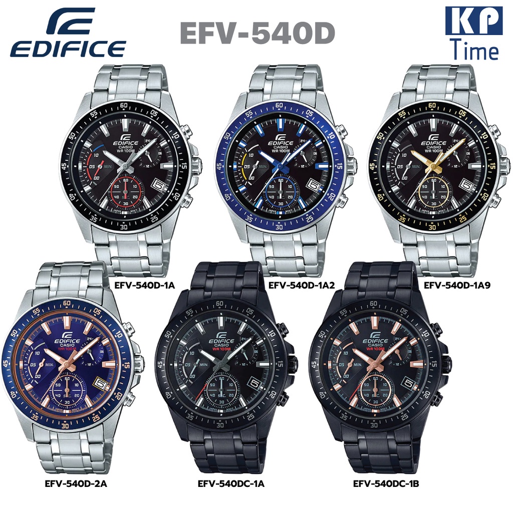 Casio Edifice นาฬิกาข้อมือผู้ชาย สายสแตนเลส รุ่น EFV-540D ของแท้ประกันศูนย์ CMG