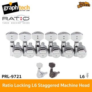 Graph Tech Ratio Locking Staggered L6 Machine Head PRL-9721 ลูกบิดกีต้าร์ ล็อคสาย แถวเดียว