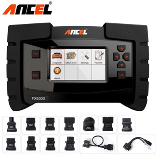 Ancel FX6000 OBD2 เครื่องสแกนเนอร์วิเคราะห์รถยนต์ JOBD OBD1 EOBD ABS SRS DPF TPMS