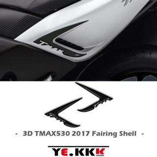 For Yamaha Tmax 530 TMAX530 2012 2013 2014 2015 2016 New Side Shell Fairing 3D Protection Sticker Decal Carbon Fiber Tex