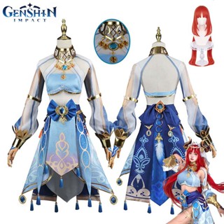 Game Genshin Impact Nilou Cosplay Costume Wig Halloween Party High Quality Dress For Women Girl Suit