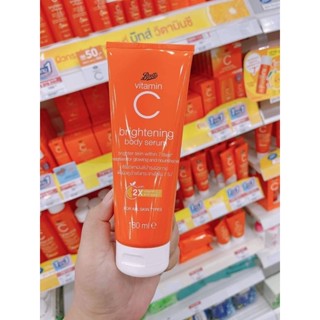 โลชั่นเซรั่มวิตซีทาผิวกาย Boots Vitamin C Brightening Body Serum 180 ml. ของแท้100%