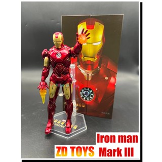 โมเดล ไอรอนแมน Mark III (MK3) งานมาร์เวล แซดดีทอย ZD Toy MARVEL สูง 18-20CM Model Ironman Mark III ZD TOYS tall 18-20CM