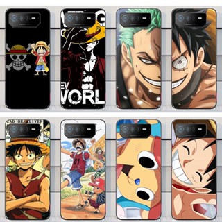 เคสโทรศัพท์มือถือ TPU นิ่ม แบบป้องกันเต็มเครื่อง ลายอนิเมะ One Piece Luffy สีดํา สําหรับ Asus Rog Phone 6 Pro Rog Phone 6 Rog Phone 5 Rog 5s Rog 5 Pro