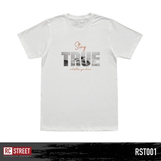 เสื้อยืดชาย เสื้อคนอ้วนผญ แขนสั้นพิมพ์ลาย⊕♛RED CHANNEL เสื้อยืด RC STAY TRUE (RST - 100% COTTON) Tee