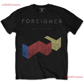 Foreigner Vintage Agent Provocateur T-Shirt วงร็อค เสื้อยืดผู้หญิง เสื้อยืดผู้ชาย เสื้อยืดคอกลม เสื้อยืดพิมพ์ลาย เสื้อ