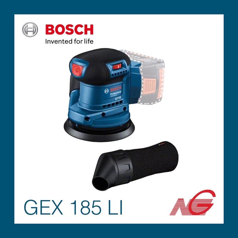 เครื่องขัดกระดาษทรายระบบลูกเบี้ยว BOSCH GEX 185-LI PROFESSIONAL 3601CA5080 เฉพาะเครื่อง ไม่รวมแบตและ