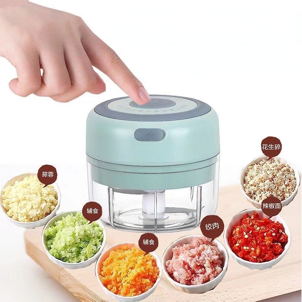 Garlic Crusher Electric Food Chopper Meat Grinder Mini Garlic Press