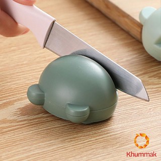 Khummak หินลับมีด มินิ หน้าการ์ตูน หินลับมีดทำครัว ลับคมกรรไกรได้ Cartoon whetstone