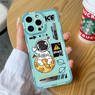 Compatible With iPhone 6 6S 7 8 SE Plus 2020 2022 ที่ใช้ร่วมกัน เคสไอโฟน สำหรับ Case TPU Cartoon Space Astronaut เคส เคสโทรศัพท์ เคสมือถือ Full Cover Shockproof Cases