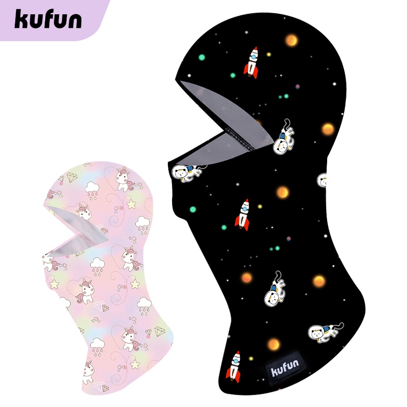 Kufun หน้ากากหมวกสกี แบบแห้งเร็ว ให้ความอบอุ่น สําหรับเด็ก