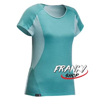 [พร้อมส่ง] เสื้อยืดผ้าเมอริโนวูลสำหรับผู้หญิง Women’s Merino Wool Short-Sleeved Trekking T-Shirt MT500