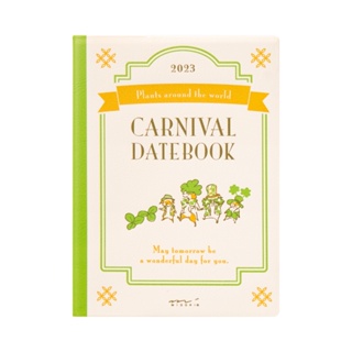 MIDORI Pocket Diary A6 Carnival 2023 (D22178006) / ไดอารี ปี 2023 ขนาด A6 ลายงานรื่นเริง แบรนด์ MIDORI จากประเทศญี่ปุ่น