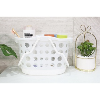 Plastic Basket ตะกร้าใส่ของพลาสติก JP Quality 24x17x16 cm สีขาว 661 WHITE