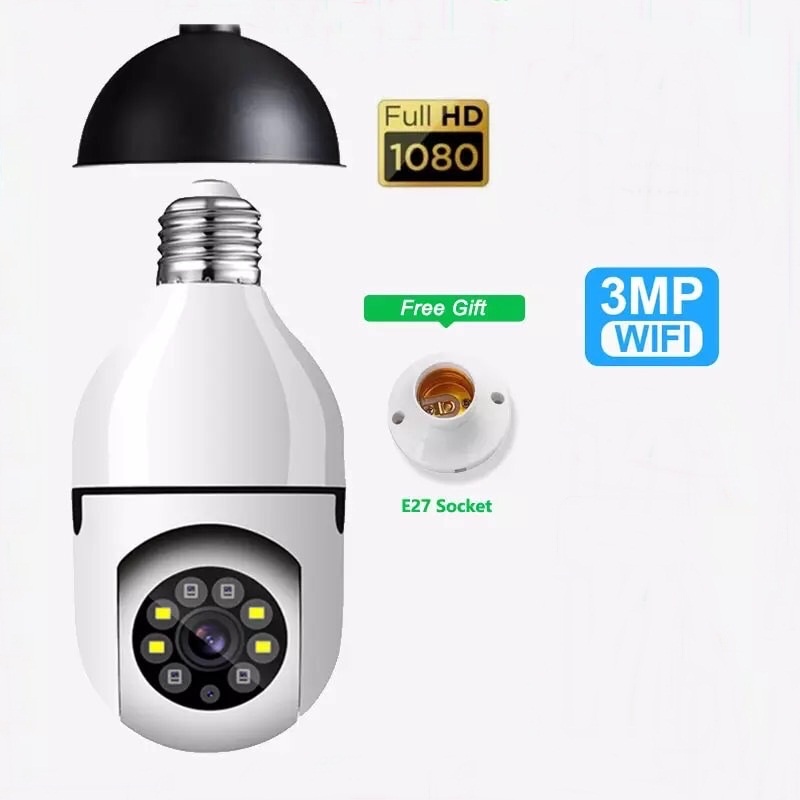 Tuya WiFi Bulb Camera กล้องวงจรปิดใส่ขั้วหลอดไฟหมุนได้360 จับความเคลื่อนไหว ใช้กับแอพTuya/Smart Life