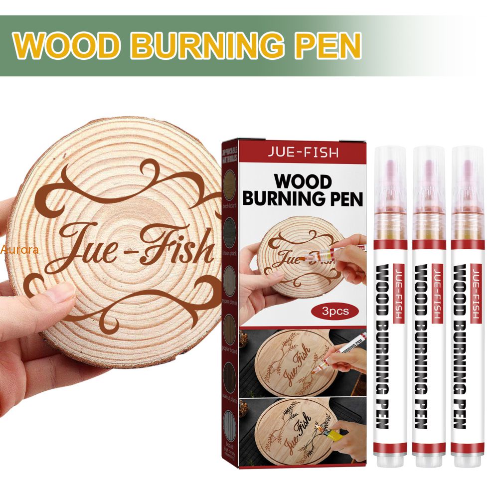 【 In Delivery】3ชิ้น/เซ็ต Wood Burning Pen Marker Pyrography Pens For Diy Projects Fine Tip Tool ใช้งานง่ายและปลอดภัย