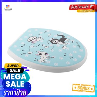 ฝารองนั่งพลาสติก MOYA L-3102 ลายหมาPLASTIC TOILET SEAT MOYA L-3102 DOG