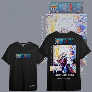 tshirt สําหรับผู้ชาย♛เสื้อ F.Anime -- ลิง D. ลูฟี่ -- อาทิตย์พระเจ้านิกก้า -- ชิ้นเดียว / เสื้อ q{e