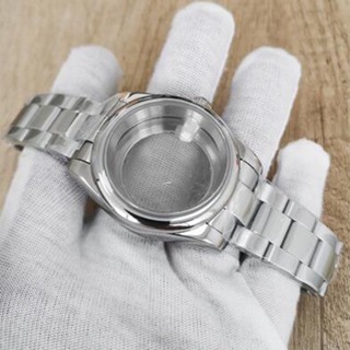 Oyster Perpetual เคสนาฬิกาข้อมือสเตนเลส 39 มม. ขอบ R และไฟกลาง และสายลูกปัดห้าเส้น สําหรับ NH35 36 4R 7S