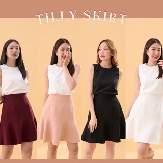 VITAVADEE Tilly Skirt กระโปรงทรงเอ ระบายชาย