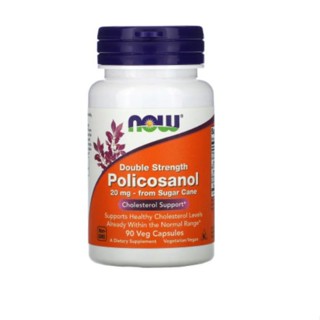 NOW Foods, Double Strength Policosanol, 20 mg, 90 Veg Capsules