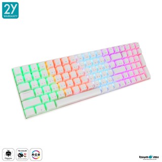 TSUNAMI Unstained White Blue Switch Outemu MK-100 100Keys Pudding Mystic Mechanical Keyboard