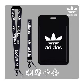 Fashion adidas Cardholder กรอบใส่บัตรพร้อมสาย ลายการ์ตูน แนวตั้ง พลาสติกอย่างดี เฟรมการ์ด ที่ใส่บัตร ป้ายชื่อ บัตรพนักงาน กรอบบัตร ป้ายห้อยบัตร