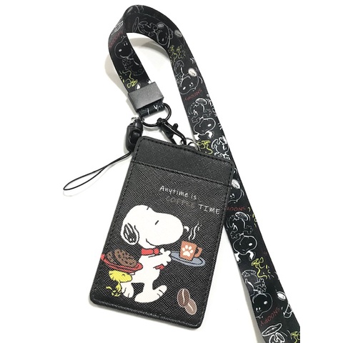 SNP BB  สายคล้องคอ สายคล้องบัตร ที่ใส่บัตร ซองใส่บัตร พร้อมสายคล้องคอ ลาย SNOOPY BB   งานดี สวยงาม ส