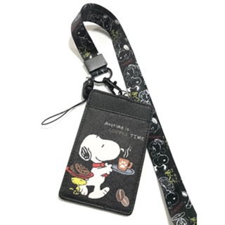 SNP BB  สายคล้องคอ สายคล้องบัตร ที่ใส่บัตร ซองใส่บัตร พร้อมสายคล้องคอ ลาย SNOOPY BB   งานดี สวยงาม สำหรับ บัตร 6x8 cm PM