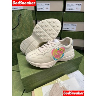 [ พร้อมส่ง ] Gu*ci Rhyton Sneaker With Heart Print Size 36 - 40 [ ORI ]