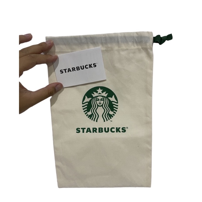กระเป๋า Starbucks ถุงผ้าหูรูด แท้ไทย สตาร์บัคส์