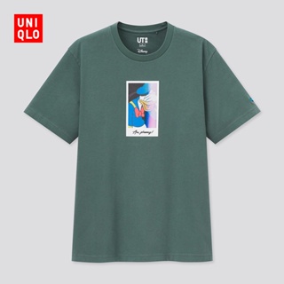 เสื้อยืดครอป 439636 Uniqlo เสื้อยืดลําลอง แขนสั้น ลาย Ut Mickey Mouse (Mickey Photo Diary) สำหรับผู้ชาย ผู้หญิง