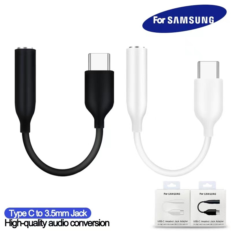 สายแปลงหูฟังusb-c to 3.5mm audio jack จาก Type c เป็น 3.5 สำหรับซัมซุง Note10/A80/S20/S21/Tab S6-S7/S10lite/Note20