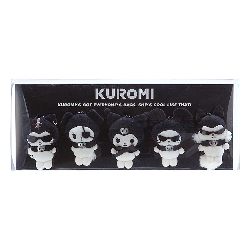[❗️มีตำหนิจากShop Sanrio] ตุ๊กตาพวงกุญแจ "We are Kuromi's 5 Brooch Set" Kuromi (งานลิขสิทธิ์)