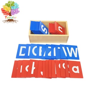 ☼☸✌Treeyear Sandpaper Alphabet Board Montessori Toy Montessori Educational Wooden Toys Sensory Toys for Children Baby Gi