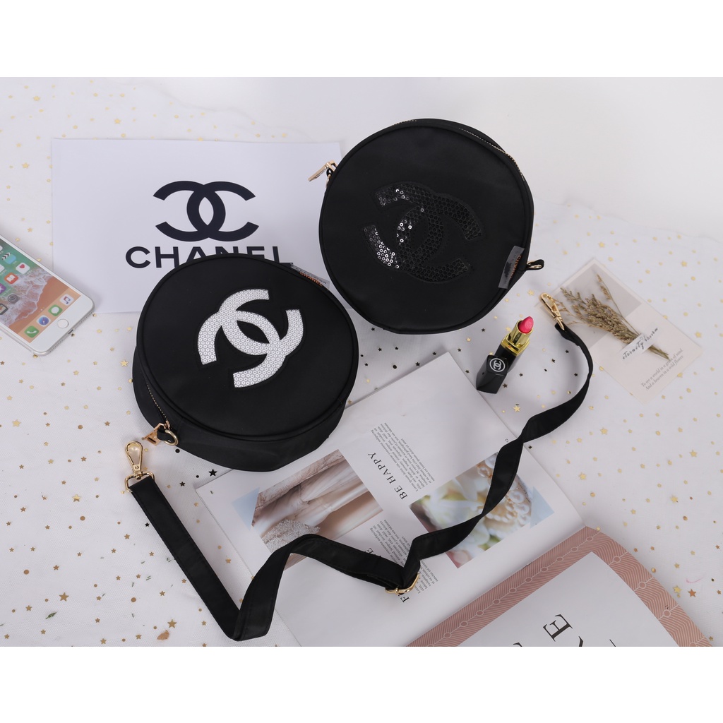 Chanel VIP gift round nylon bag [Premium gift]