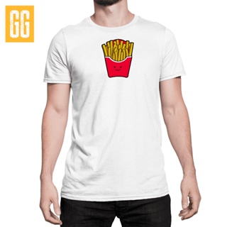 เสื้อยืดชาย เสื้อทหาร เสื้อยืดแฟชั่น - GG เสื้อผ้า Fries Tshirt ผ้าฝ้ายทีพิมพ์เสื้อยืดกราฟิกเสื้อยืด