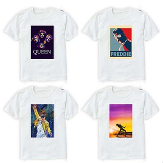 เสื้อคนอ้วนผญ เสื้อออกแบบ Queen Band เสื้อยืดกราฟิก unisex คอกลมเสื้อเชิ้ตสีขาวงบเสื้อฟรีไซส์ &gt;b&lt;