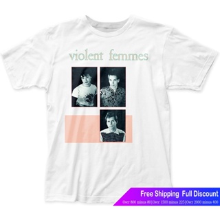 Impactเสื้อยืดลำลอง Impact Music/Violent Femmes Soft Fitted 30/1 Cotton Tee Impact Short sleeve T-shirts