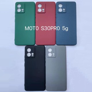 เคสโทรศัพท์มือถือแบบนิ่ม ผิวด้าน บางมาก สีพื้น เรียบง่าย สําหรับ Motorola Moto S30 Pro 5G