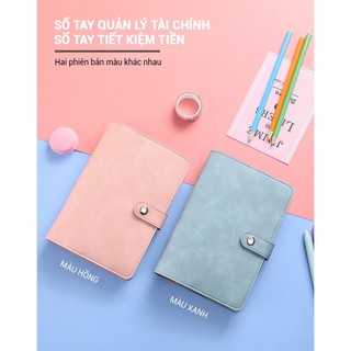 Sổ Tài Chính - Sổ Đựng Tiền - Tiết Kiệm Tiền Thông Minh - Sổ Bìa Còng Da PV, A6, 12 Túi Zip