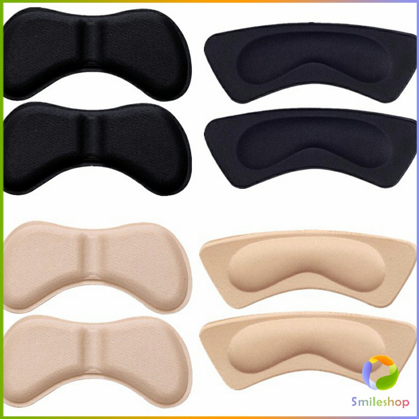 Smileshop แผ่นกันกัด  แผ่นกันรองเท้ากัด เนื้อนิ่ม ช่วยแก้รองเท้าหลวม 1 แพค ต่อ คู่  Sponge heel pad