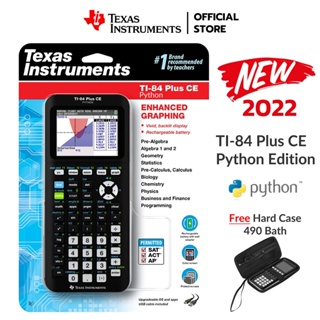 [New 2022 Python Edition &amp; Free Hard Case]Texas Instruments TI-84 plus CE Python Graphing Calculator เครื่องคิดเลขกราฟิค