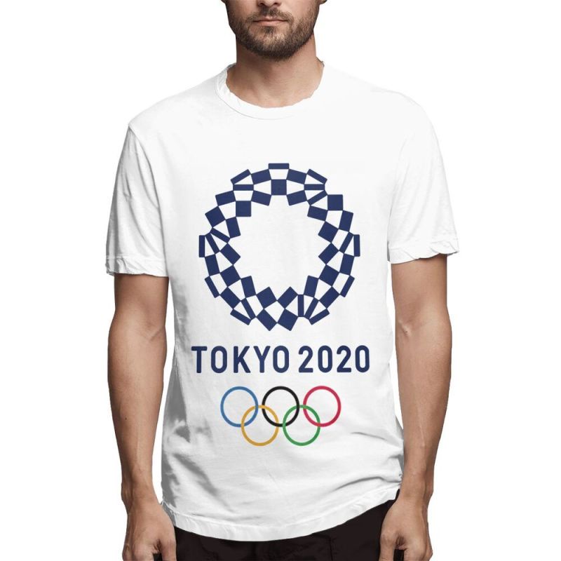 Tee ขนาด:XS-3XL แฟชั่นล่าสุดโตเกียว 2020 สัญลักษณ์โอลิมปิกขนาดใหญ่ผู้ชายเสื้อเชิ้ตของขวัญฮาโลวีน (wi