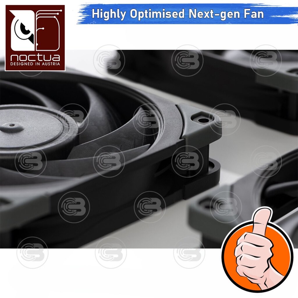 [CoolBlasterThai] Noctua NF-A12x25 PWM Chromax.Black.Swap PC Fan Case (size 120 mm.) ประกัน 6 ปี