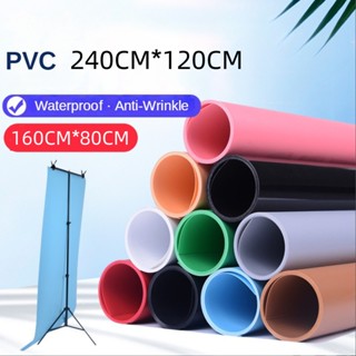 240*120CM PVC ฉากถ่ายรูป ขาตั้งฉากถ่ายสินค้า และ ฉาก PVC สำหรับถ่ายรูป studio backdrop ฉากเขียว Green Screen ฉากถ่ายรูป