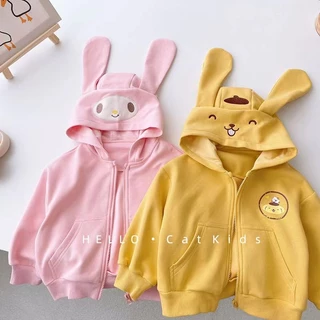 เสื้อกันหนาว ฮู้ดเด็ก ลายการ์ตูน มี 4 สี แขนยาว ด้านในผ้าสำลี แบบมีหมวก ผ้าเนื้อดี นุ่ม กันลม กันแดด กันหนาว สินค้าในไทย