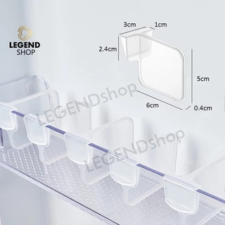 10 PCS อุปกรณ์แบ่งช่องลิ้นชักตู้เย็น อเนกประสงค์ สามารถปรับได้